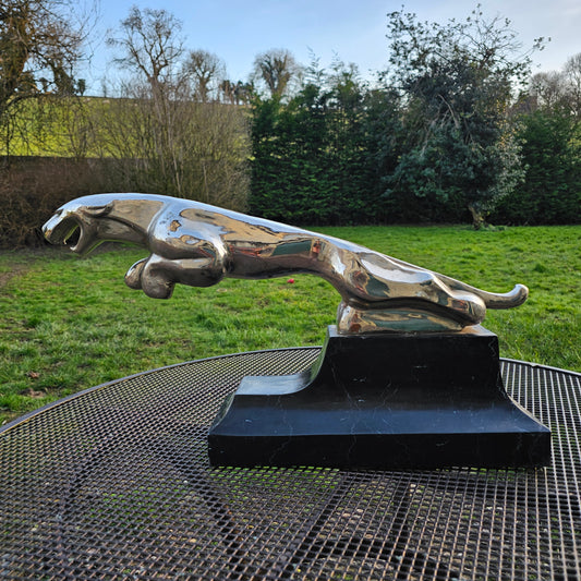 Bronze Leaping Jaguar