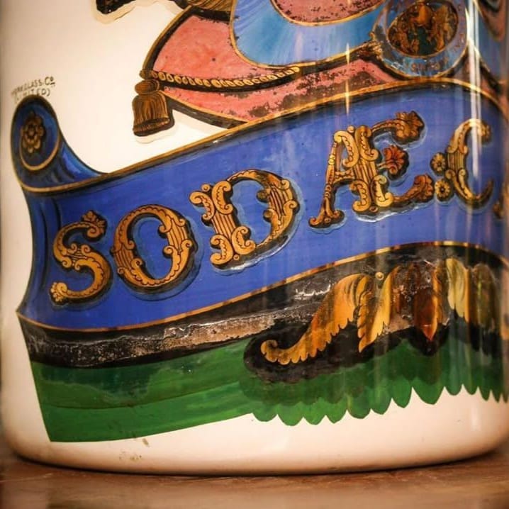 Large Victorian Reverse Painted Lidded Apothecary Jar