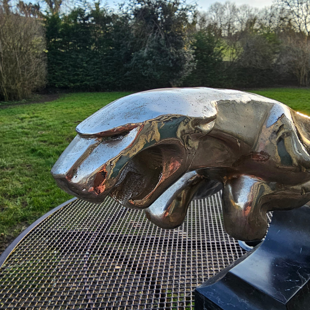 Bronze Leaping Jaguar