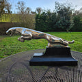 Bronze Leaping Jaguar