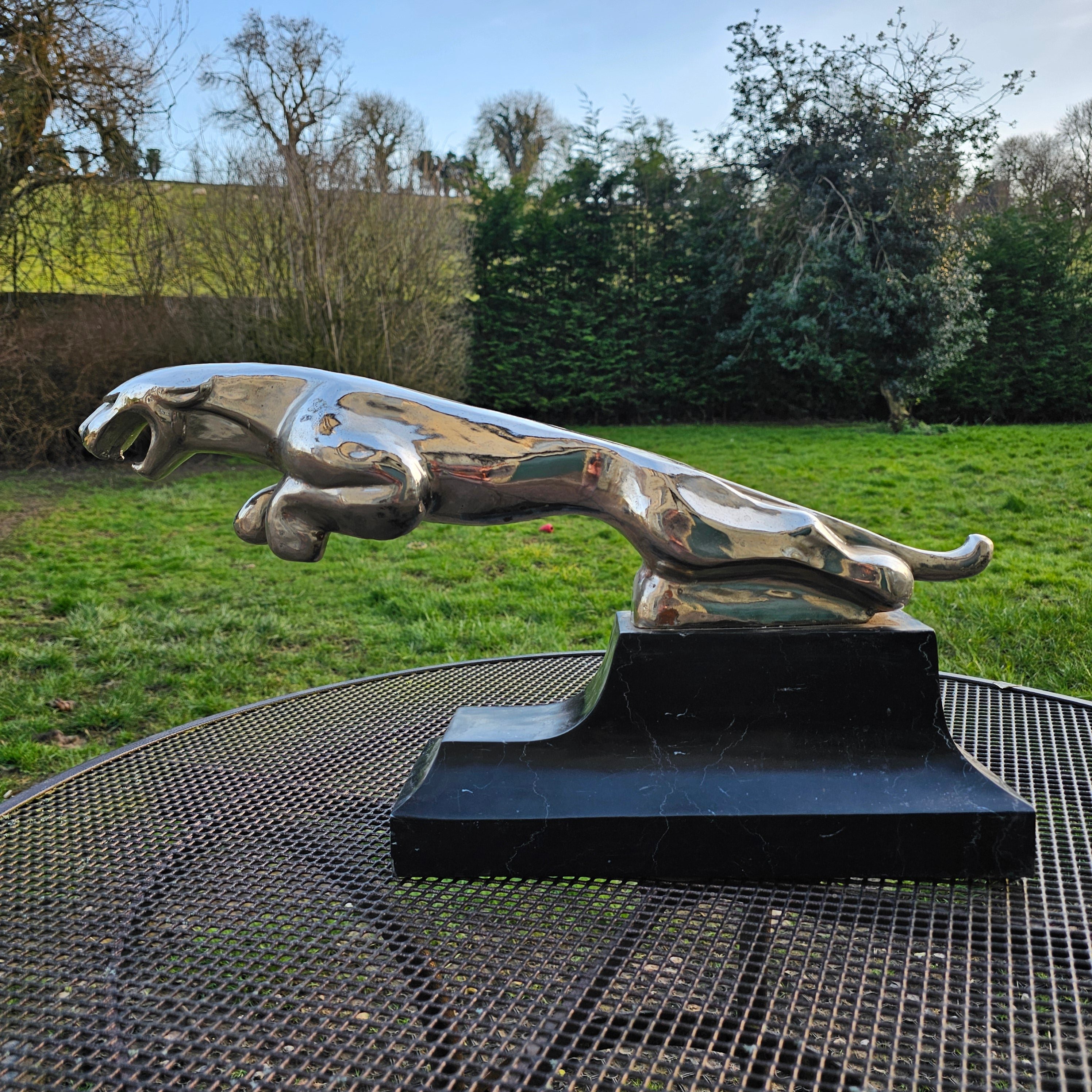 Bronze Leaping Jaguar