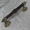 Victorian Brass and Oak Door Pull Handle