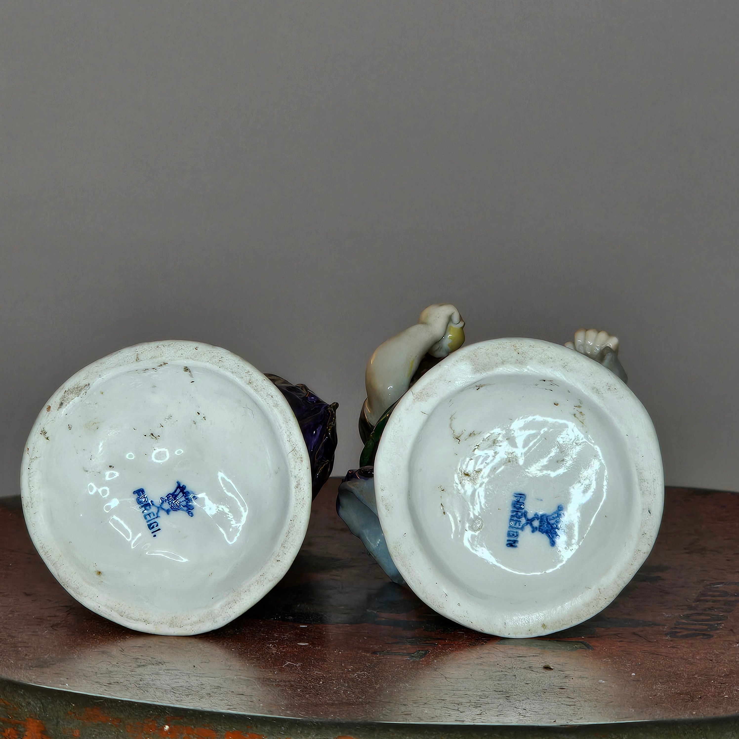 Pair of Antique Capodimonte Figures