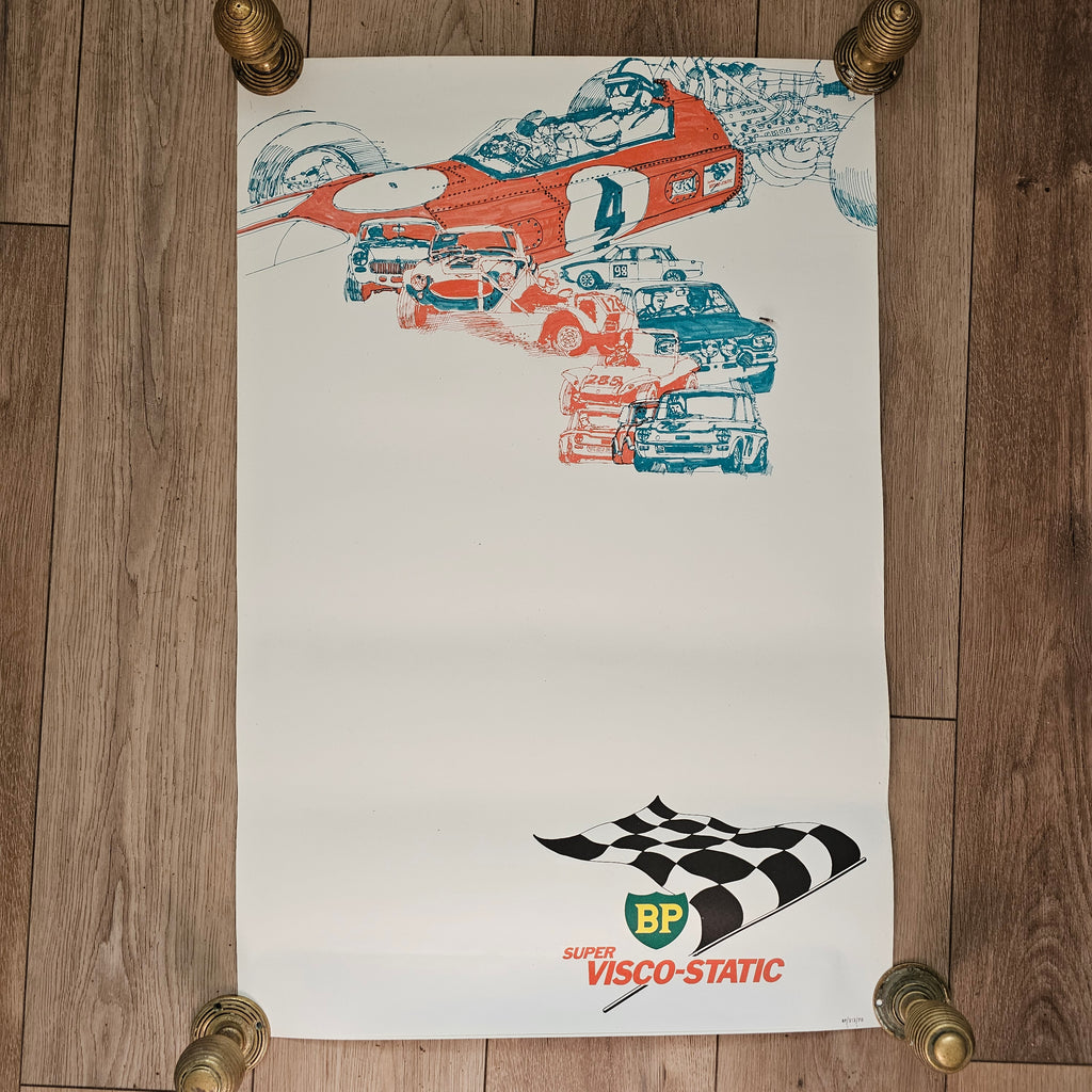 Vintage BP Advertising Poster - Motorsport