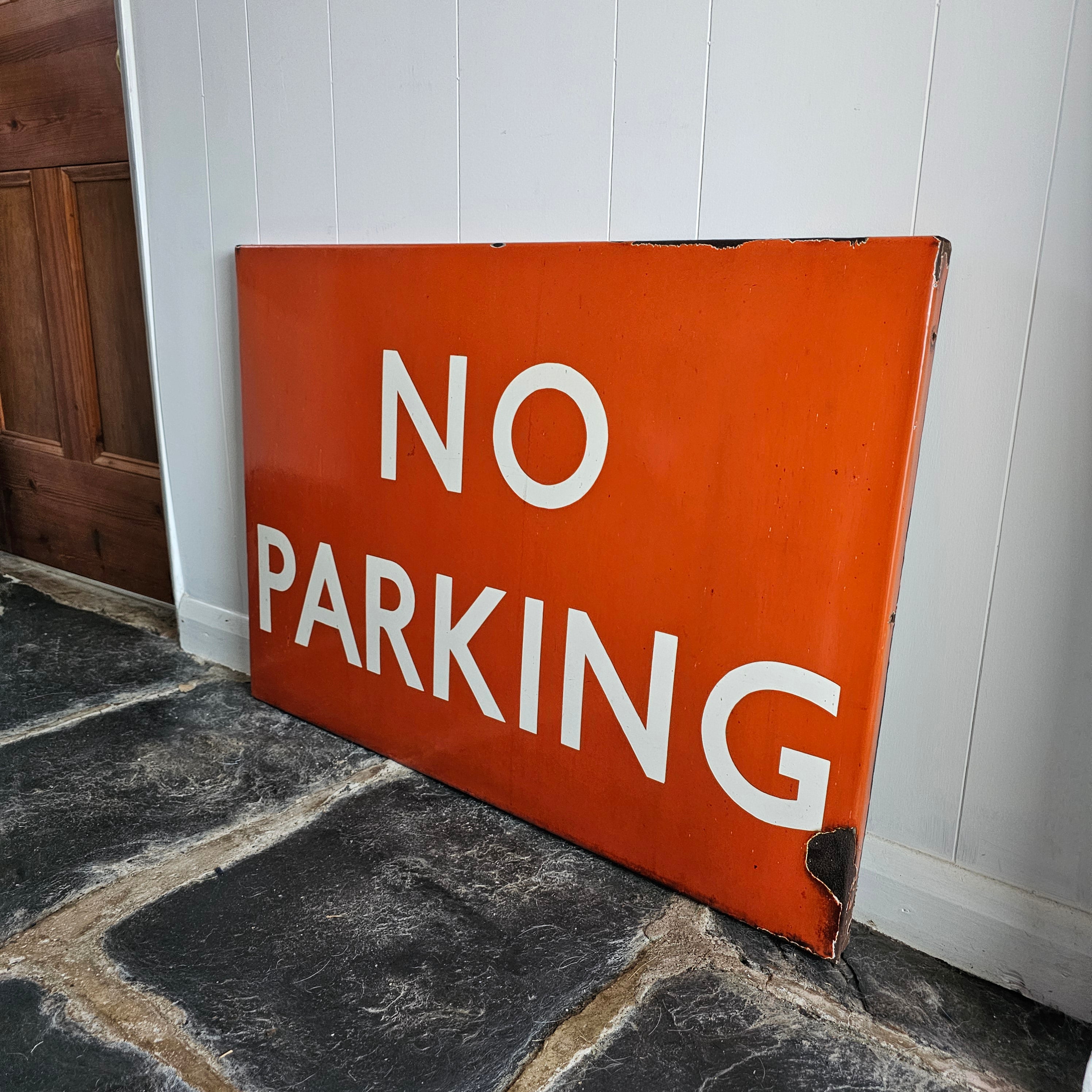 North East Region NO PARKING Enamel Sign