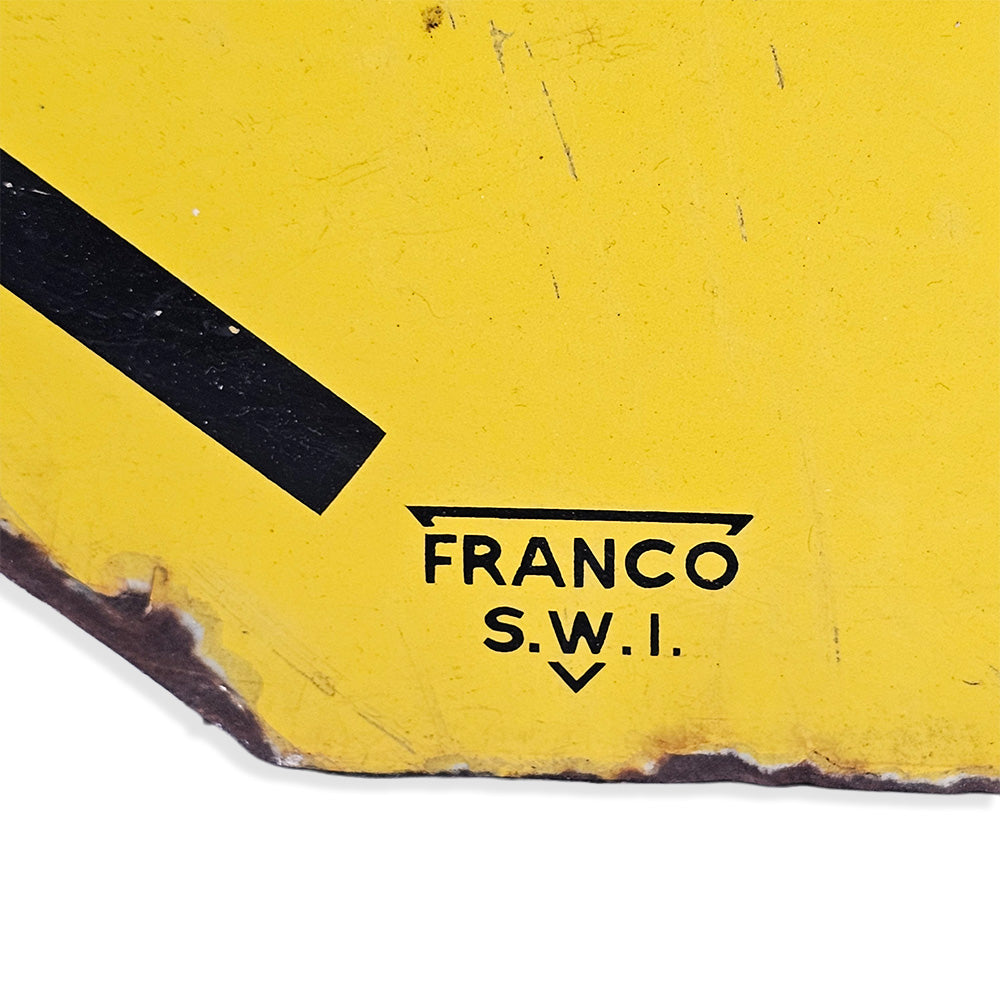 AA Directional Arrow Enamel Sign - Double-Sided