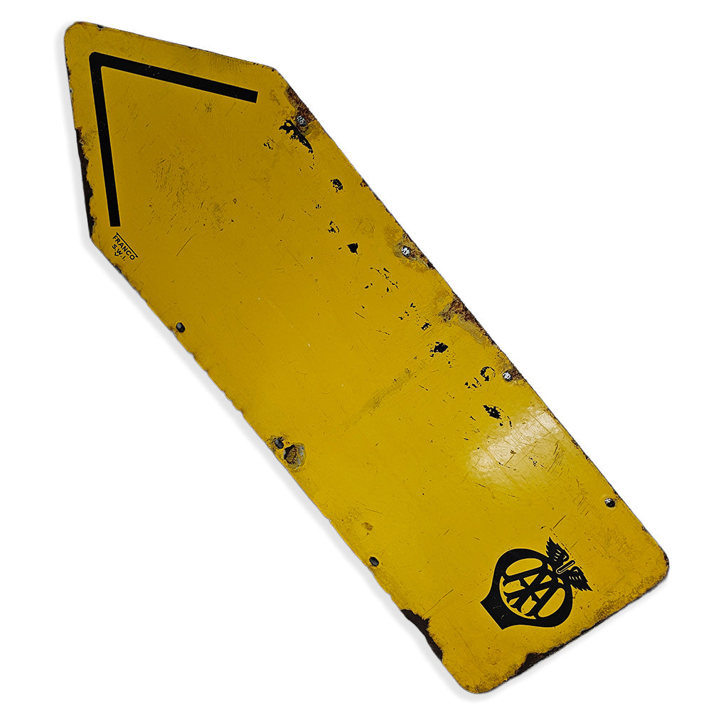 AA Directional Arrow Enamel Sign - Double-Sided