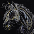Equus Onyx Original - Mixed Media on Paper