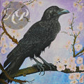 Cherry Raven Original - Mixed Media on Canvas