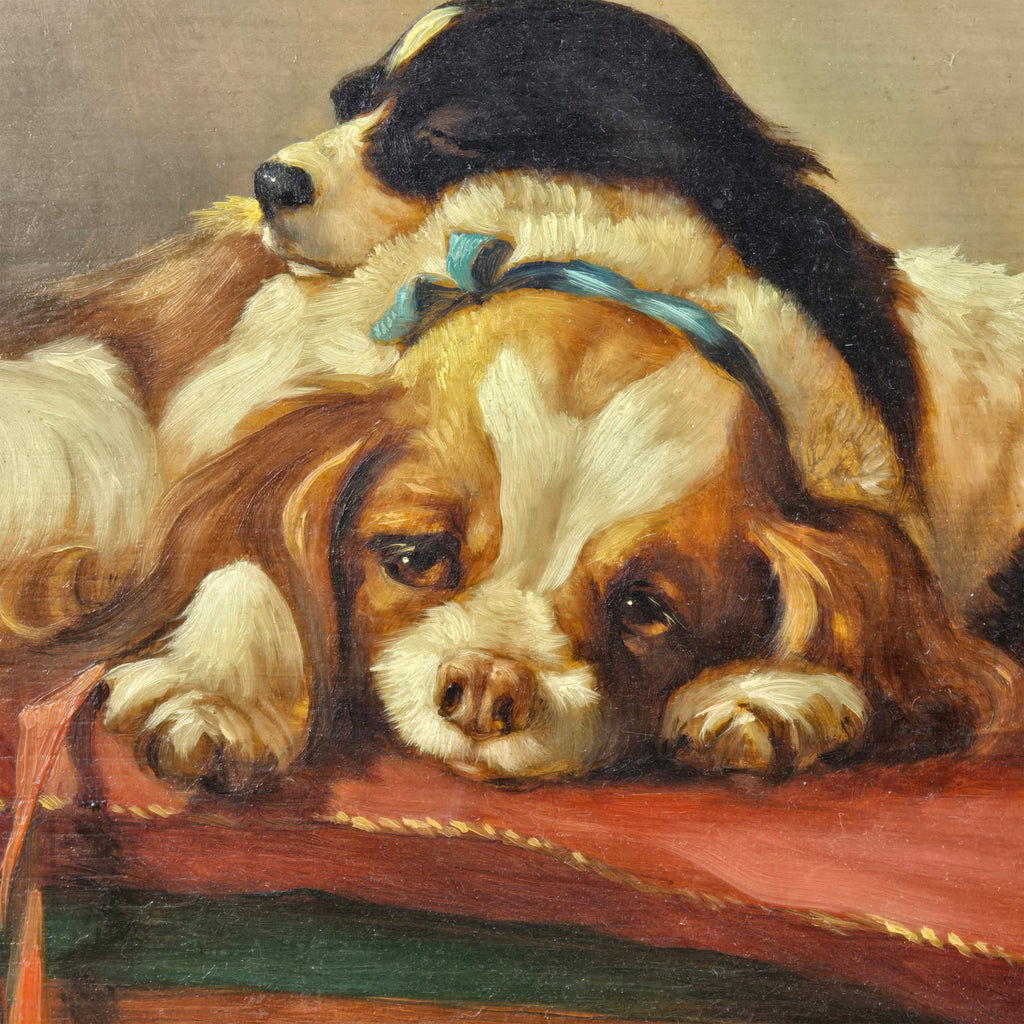 19th Century oil on board after Sir Edward Landseer's pet portrait for Queen Victoria