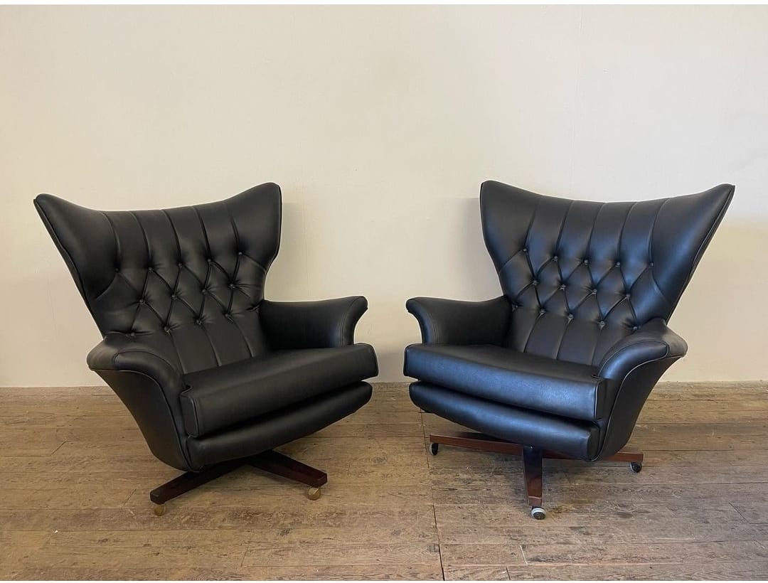 G Plan Model 6250 Leather Chairs (Pair)
