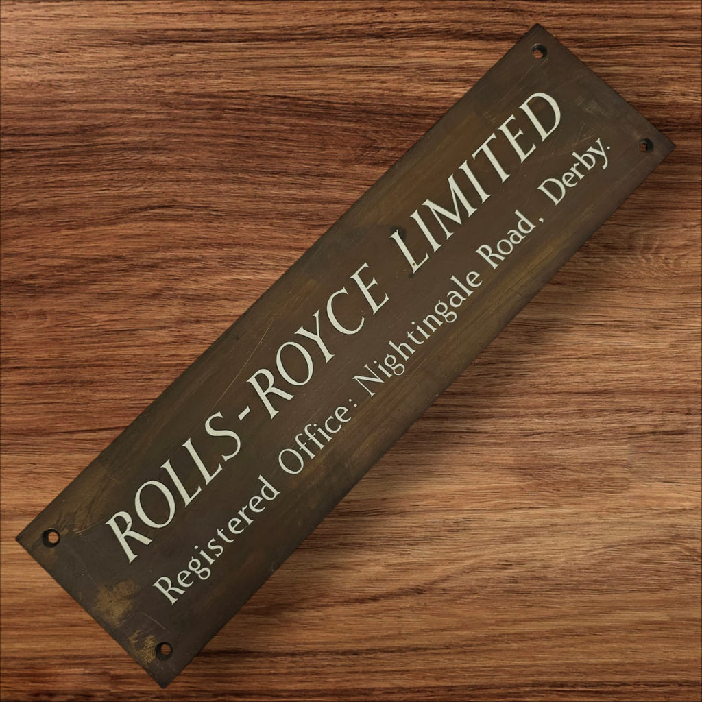 Rolls Royce Limited Registered Office Sign