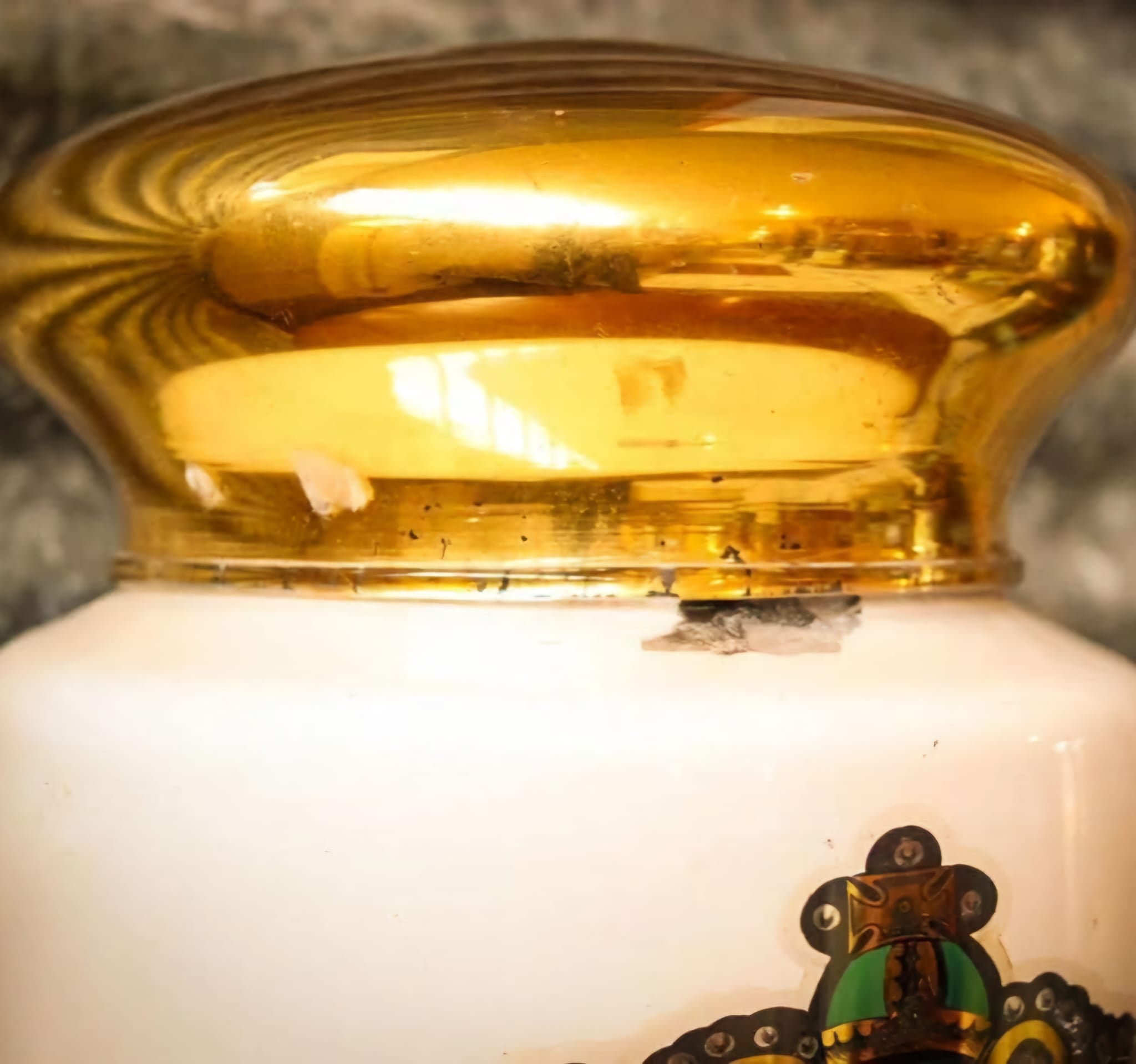 Large Victorian Reverse Painted Lidded Apothecary Jar