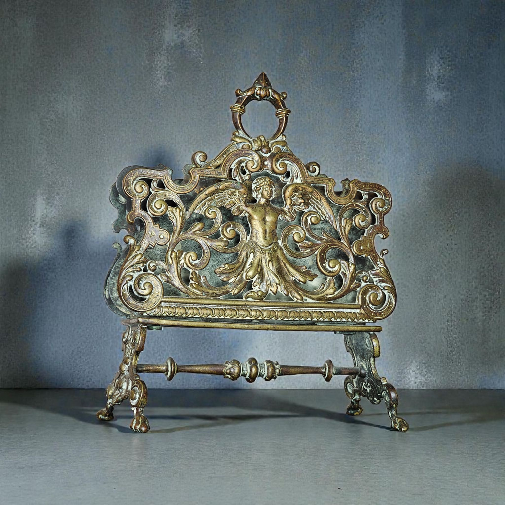 Victorian Brass Letter Rack