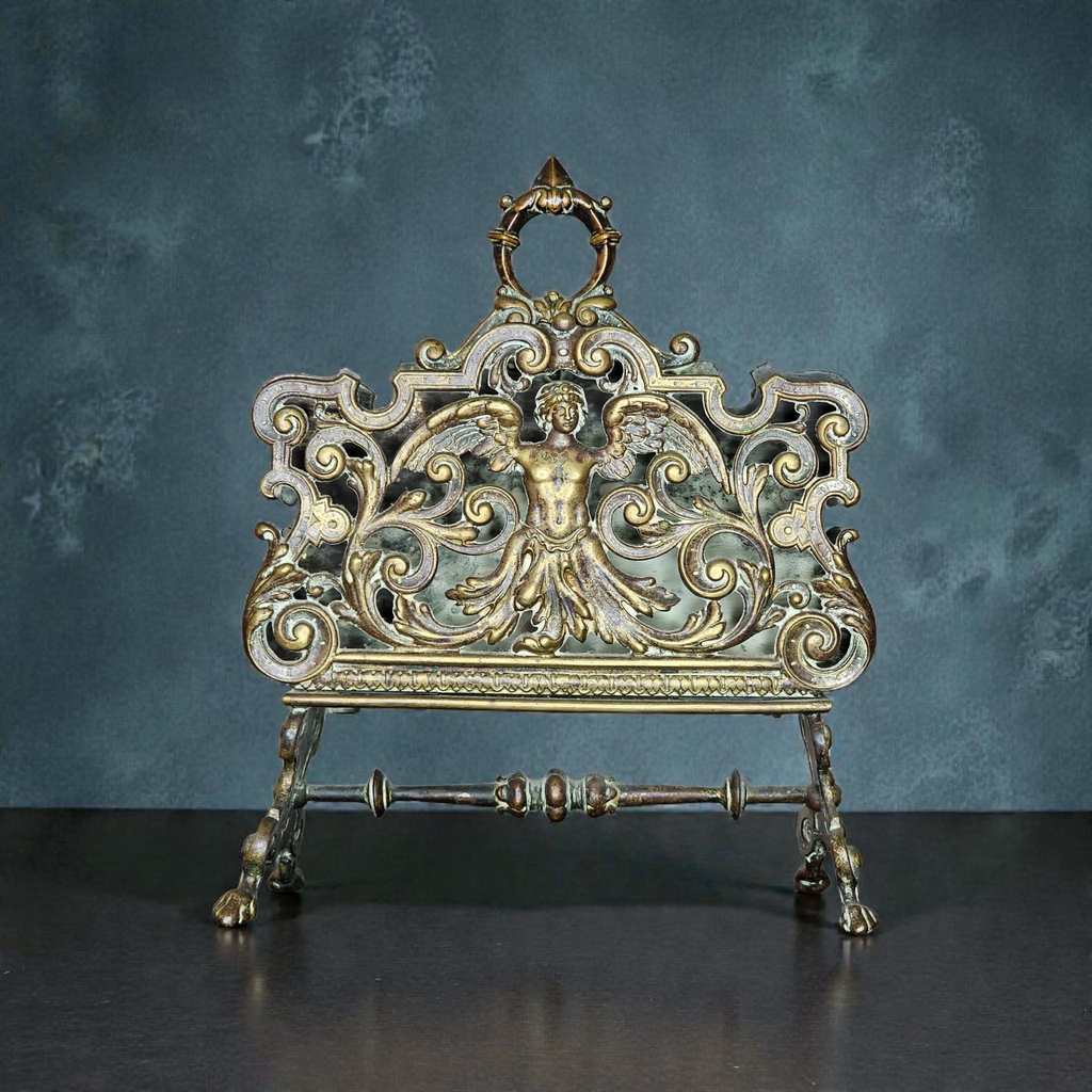 Victorian Brass Letter Rack