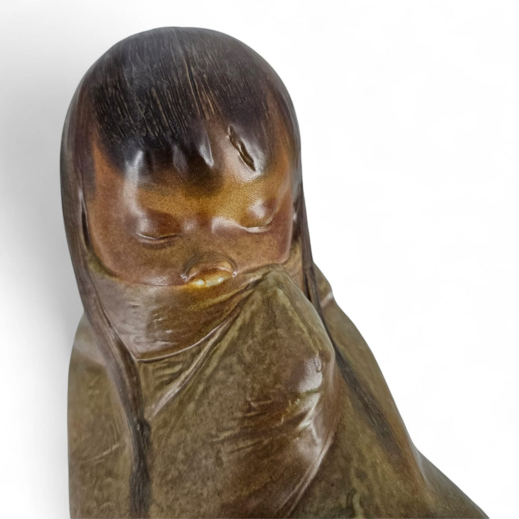 Lladro Eskimo Girl Sleeping Inuit Figure