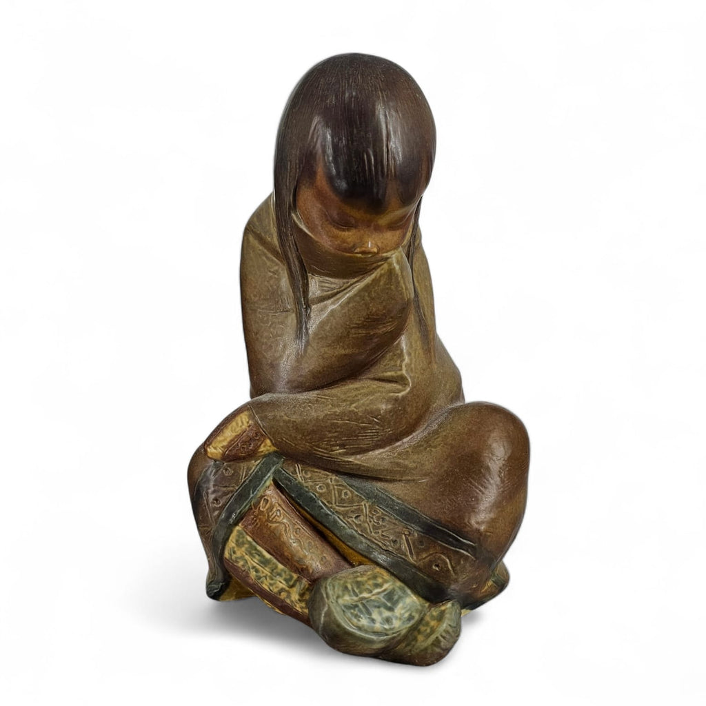 Lladro Eskimo Girl Sleeping Inuit Figure