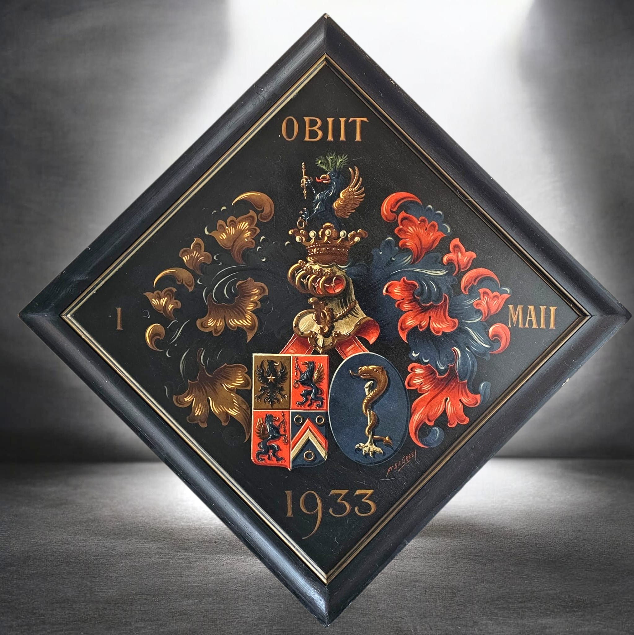 Belgian Funerary Hatchment (1933)