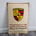 Vintage Cushion Porsche Service Enamel Sign