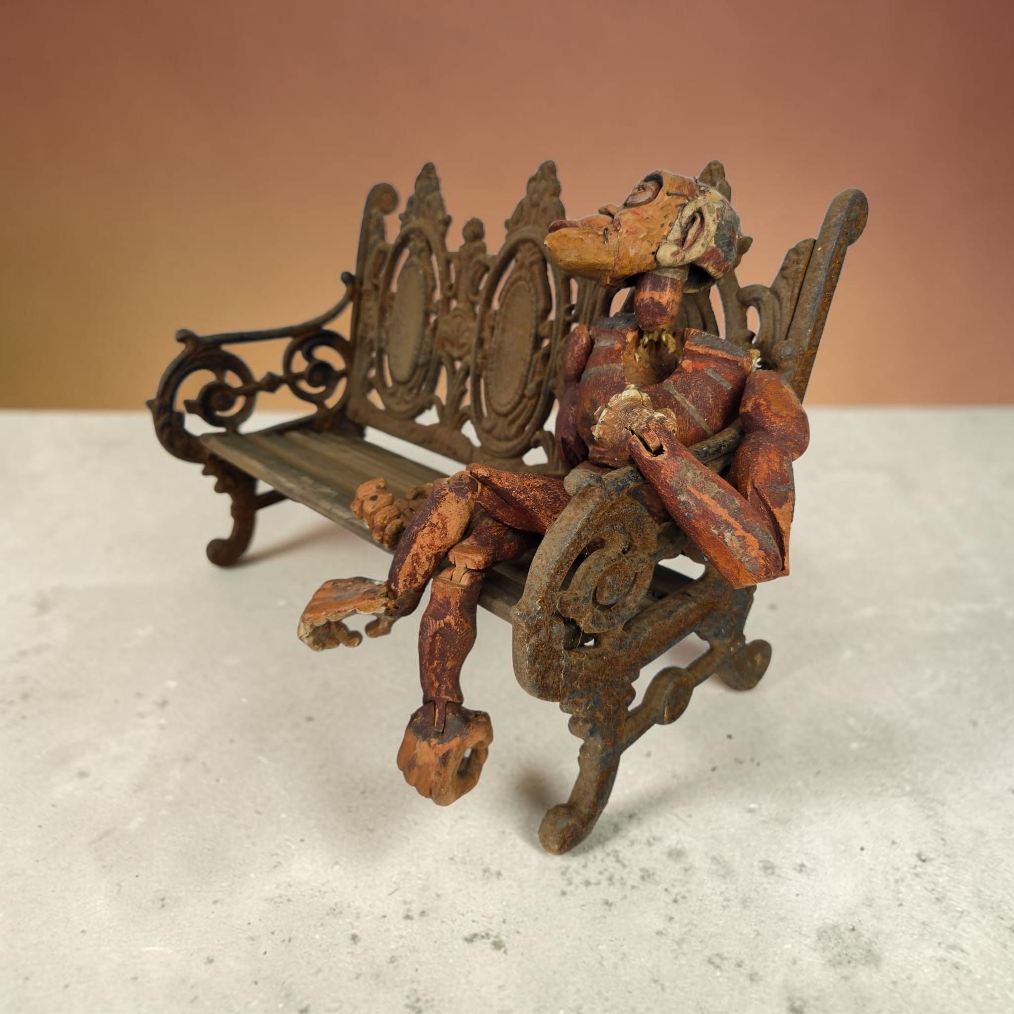 Folk Art Monkey Puppet