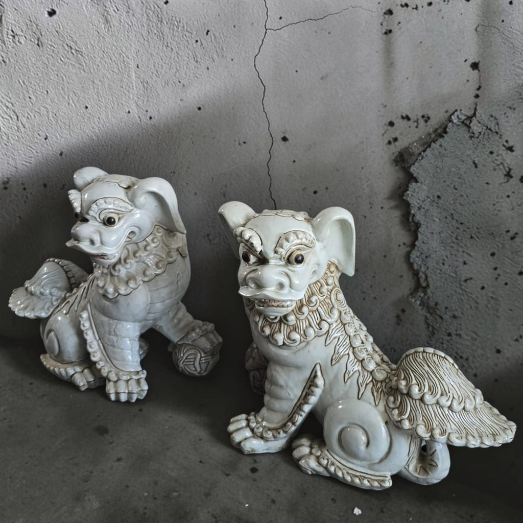 Ceramic Temple Guardian Lions (Shishi)