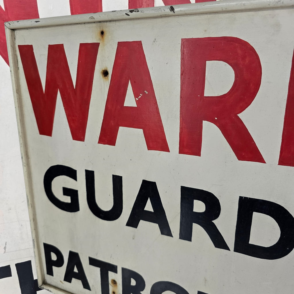 Hand Painted Guard Dogs Sign