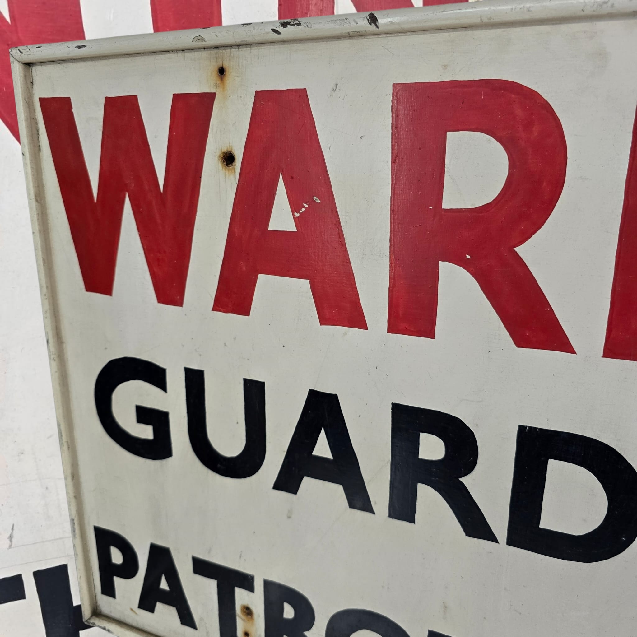 Hand Painted Guard Dogs Sign