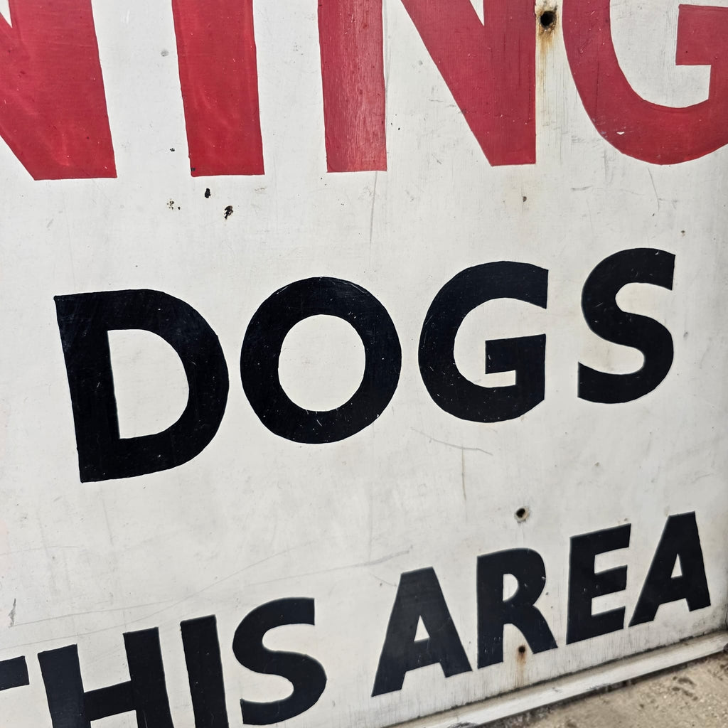 Hand Painted Guard Dogs Sign