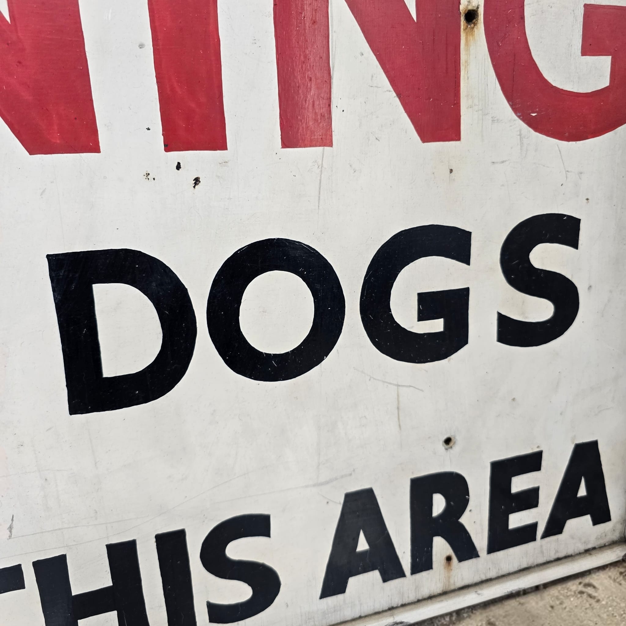 Hand Painted Guard Dogs Sign
