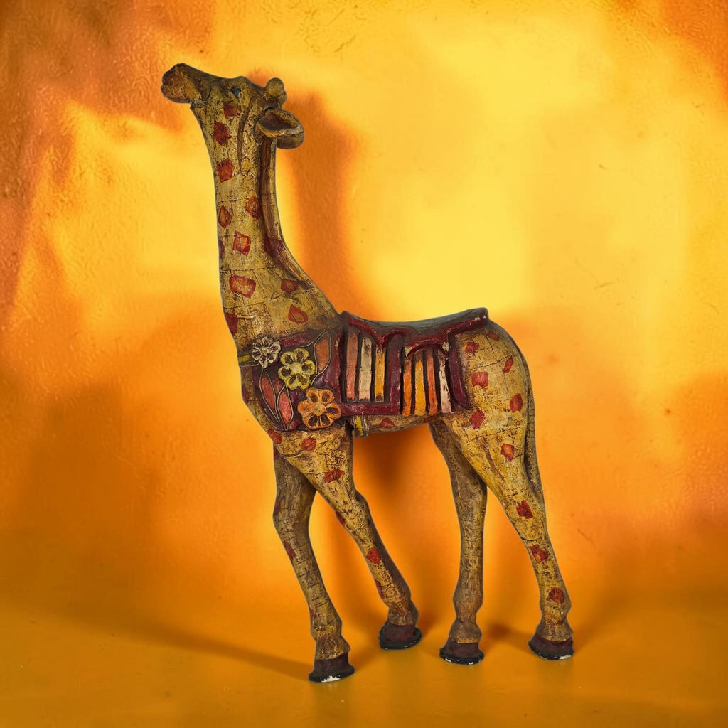 Folk Art Papier-mache Giraffe
