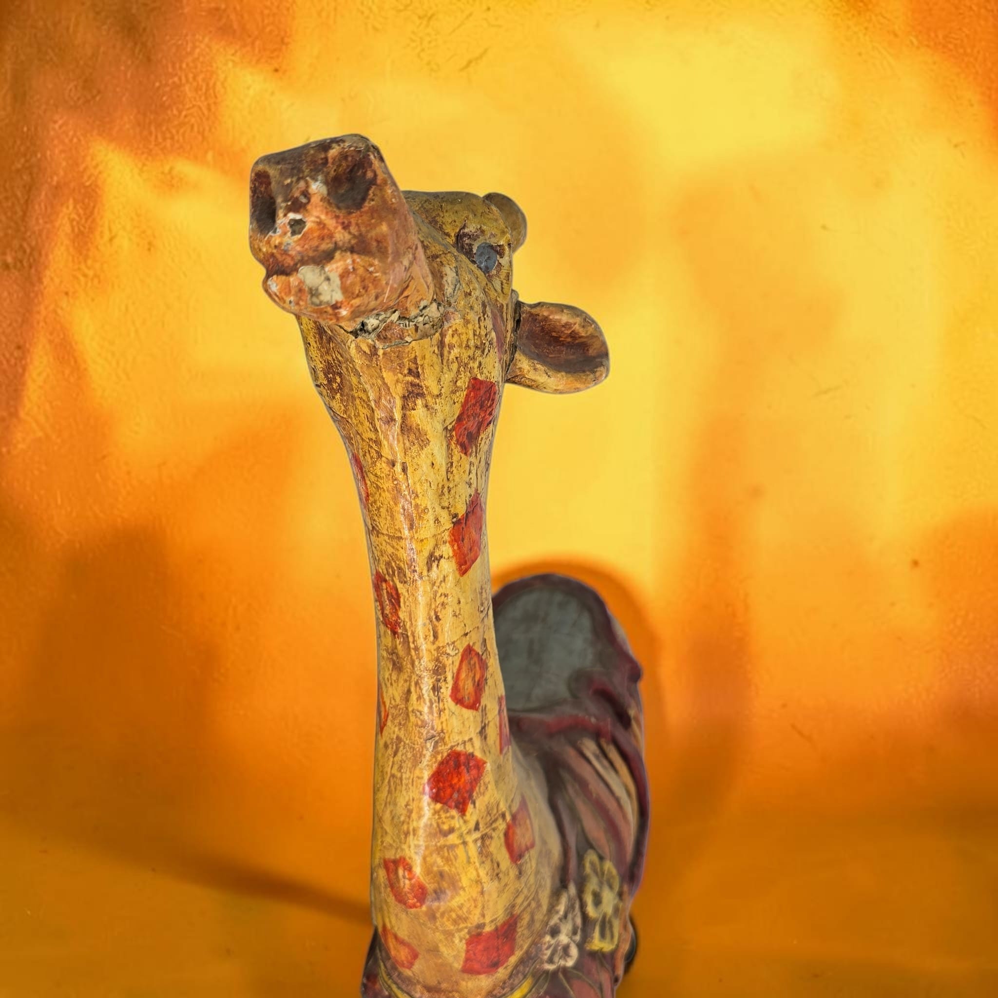 Folk Art Papier-mache Giraffe