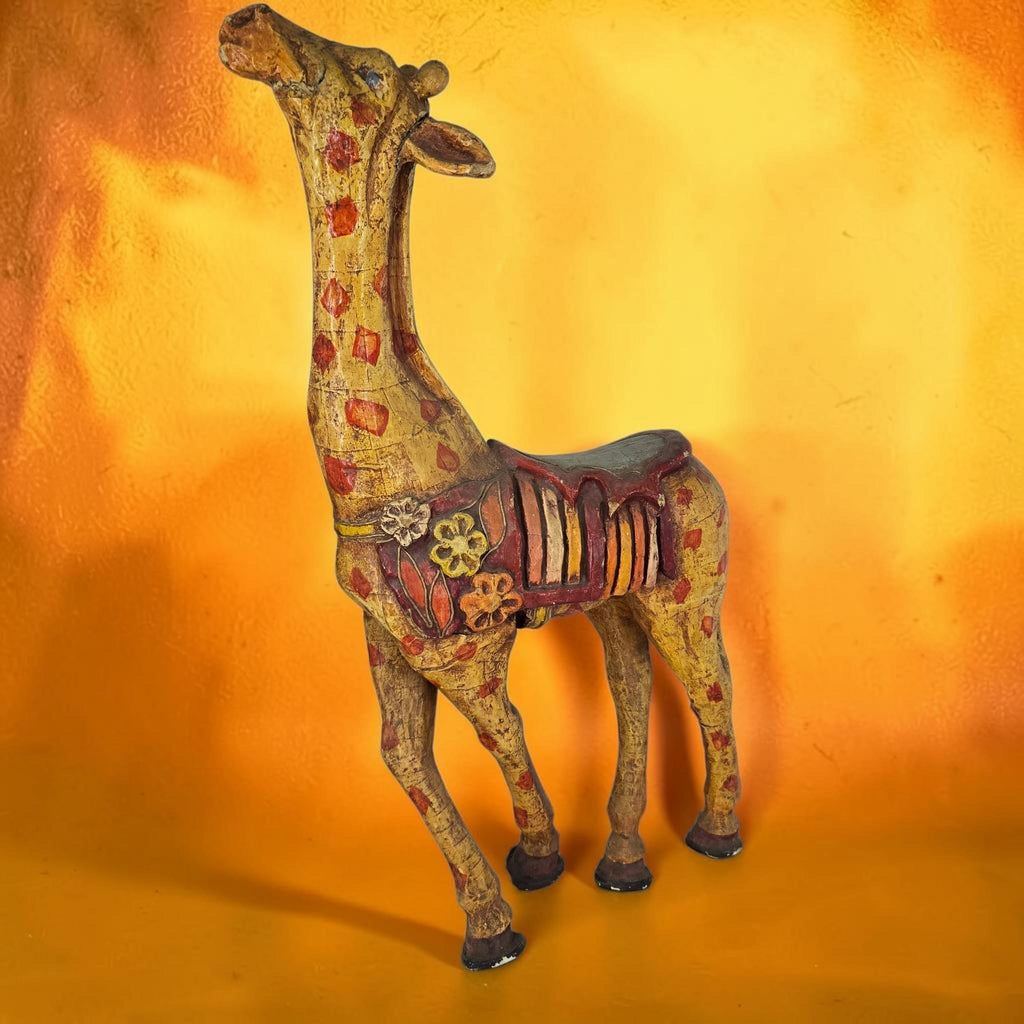 Folk Art Papier-mache Giraffe