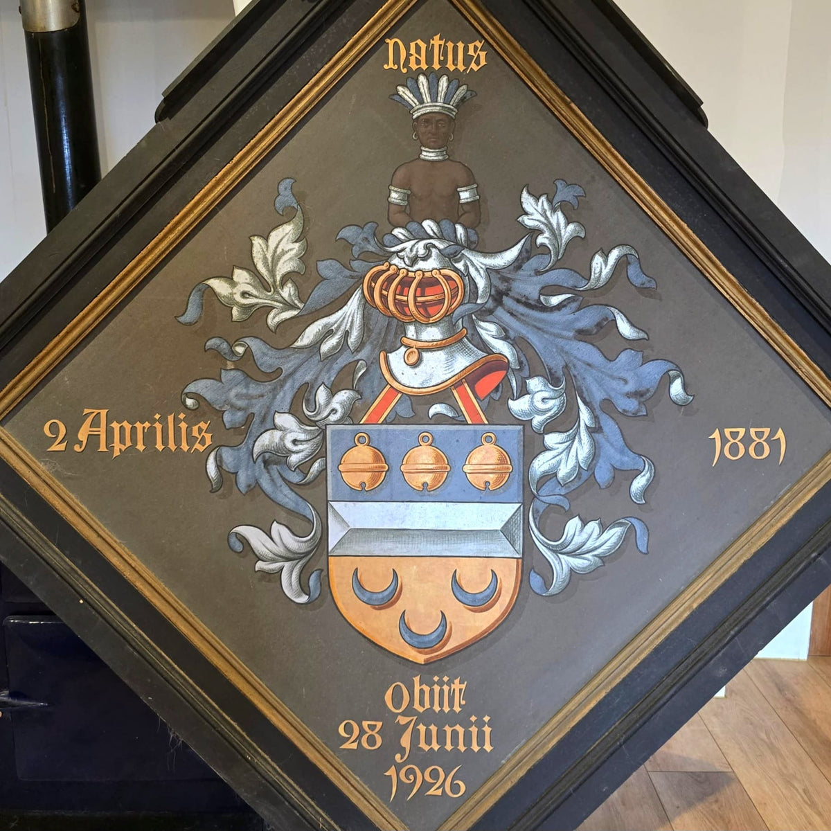 Belgian Funerary Hatchment - Van den Hecke - 1926