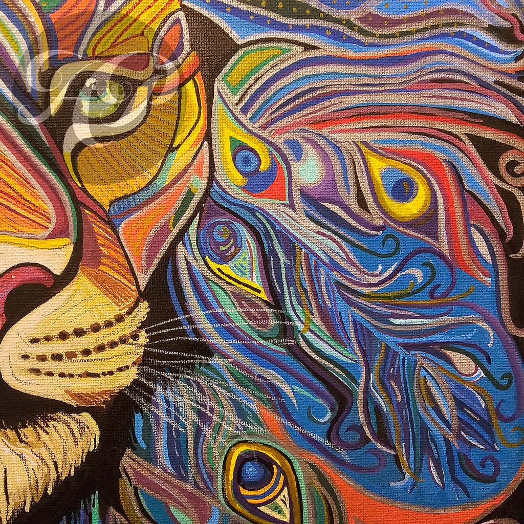 Kaleidolion Original - Mixed Media on Canvas