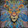 Kaleidolion Original - Mixed Media on Canvas