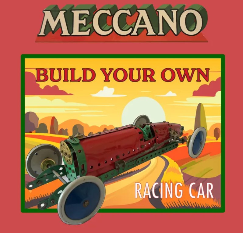 Meccano Boat Tail Racing Car (4 wheel)