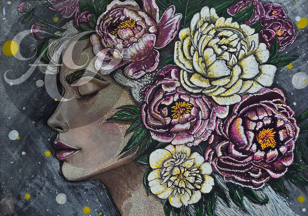 Moondust Original - Watercolour and Acrylics on Paper