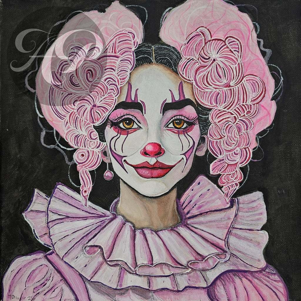 Pinkie's Clown Original - Multimedia on Canvas