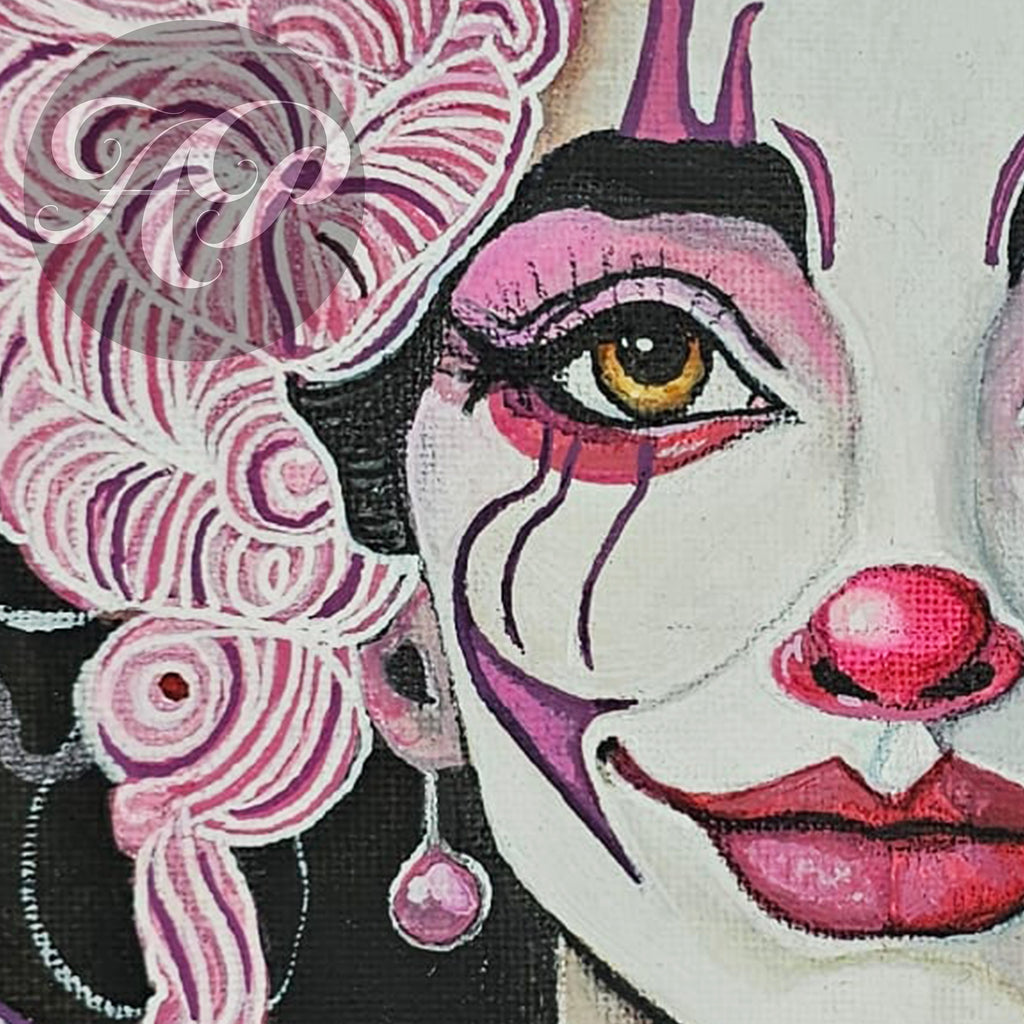 Pinkie's Clown Original - Multimedia on Canvas