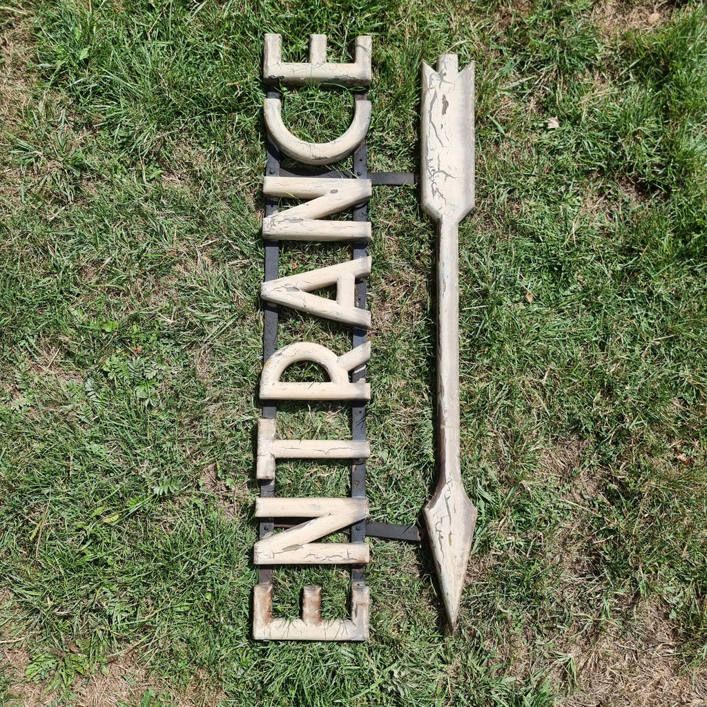 Hanging Railway Entrance Sign