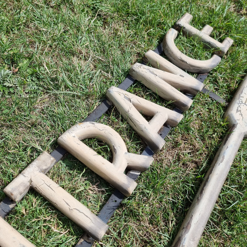 Hanging Railway Entrance Sign